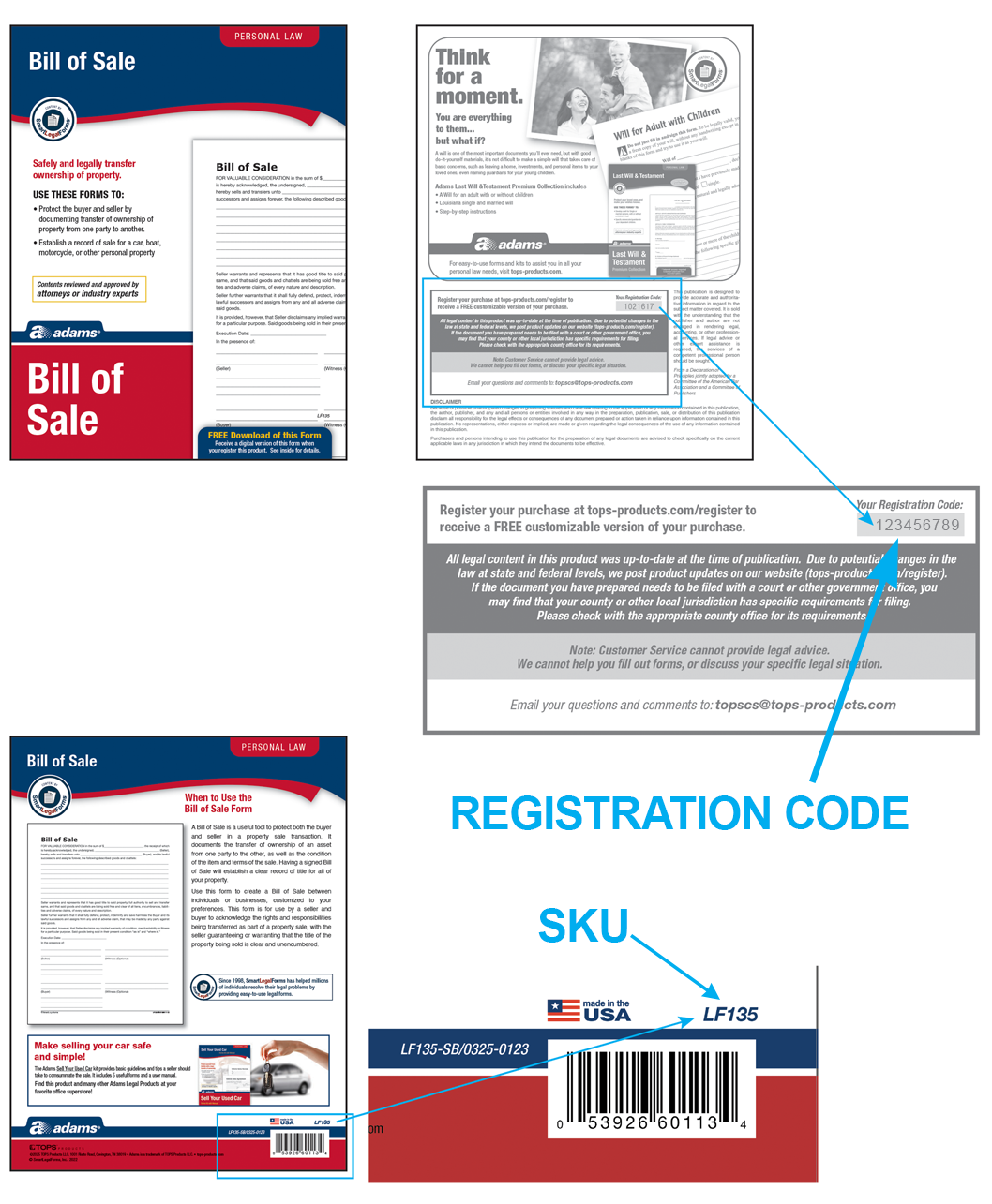Bill of Sale legal form package